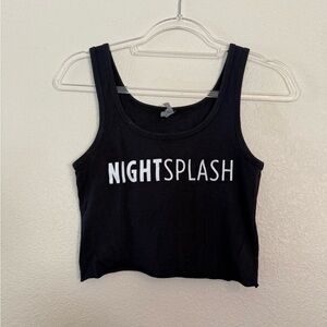 Drai’s Las Vegas NightSplash Black Women's Cropped Tank Top Size Small